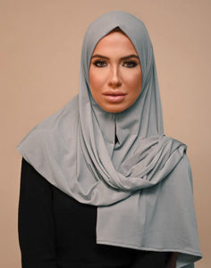 Breathable Premium Jersey Hijab Grey