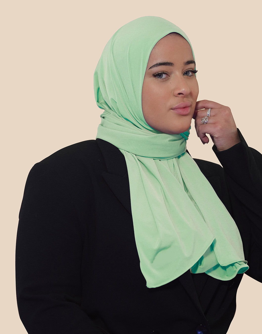 Premium Jersey Hijab Light Lime Green