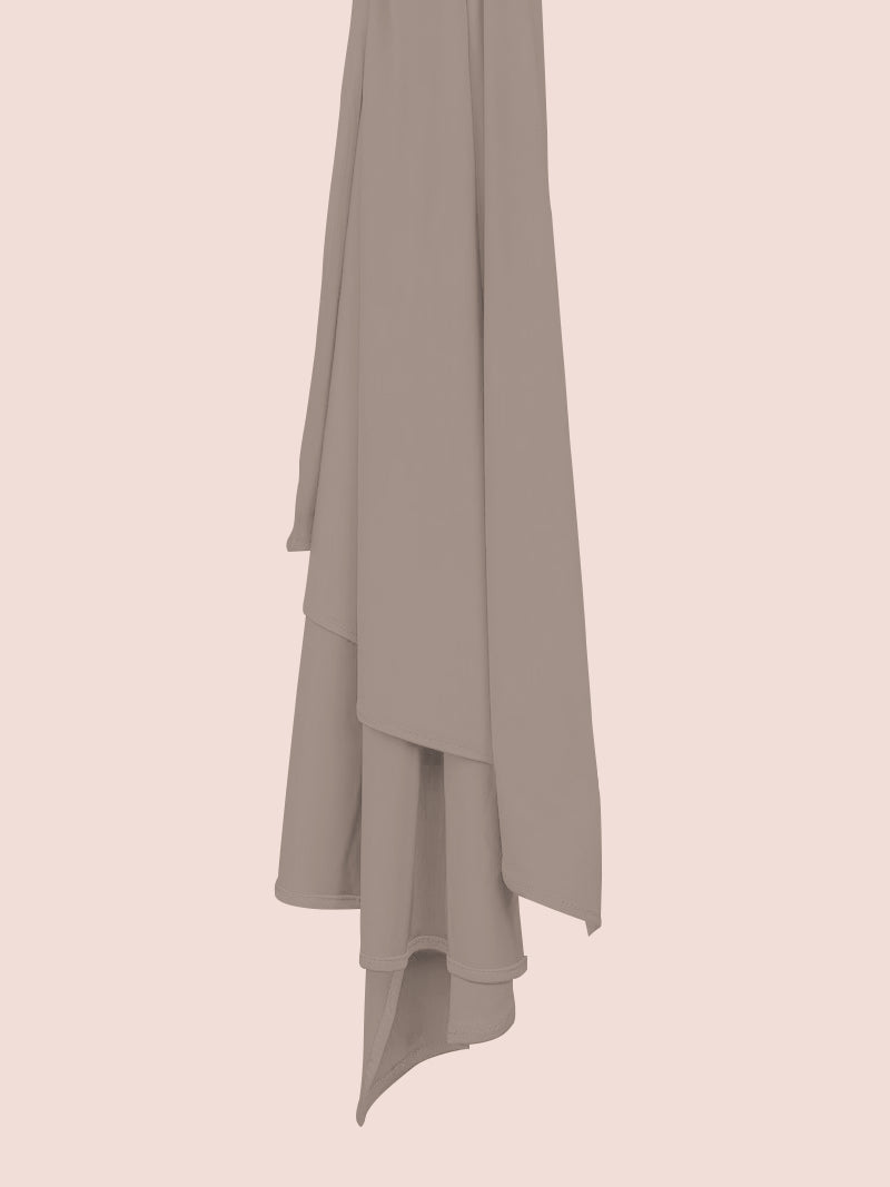 A Satin Jersey Hijab Beige Clay