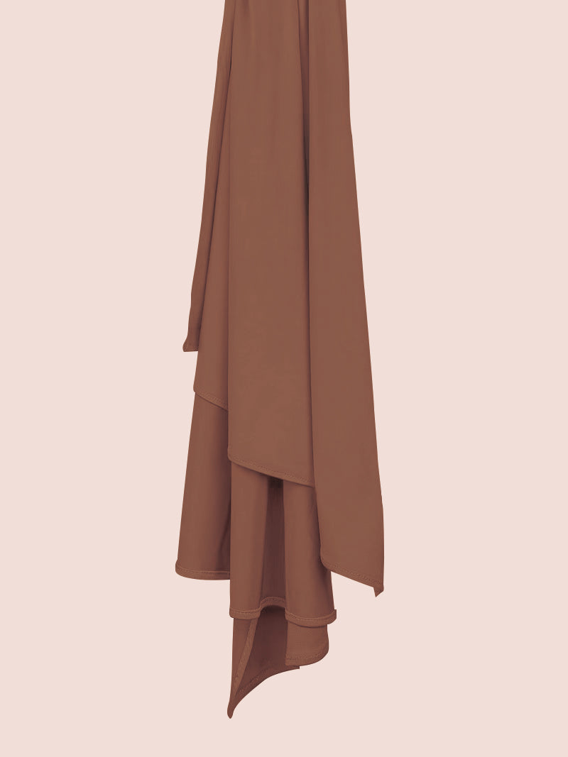 A Satin Jersey Hijab Brown