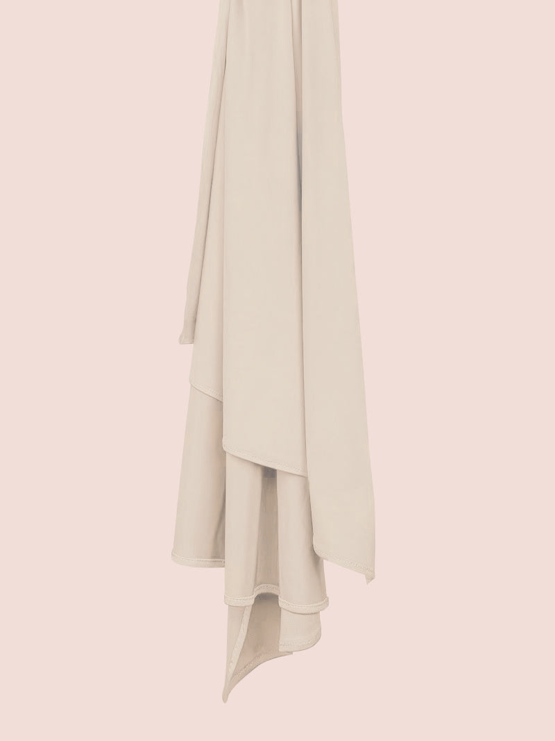 A Satin Jersey Hijab Creamy Beige