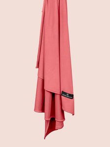 A Premium Satin Jersey Hijab Coral Pink