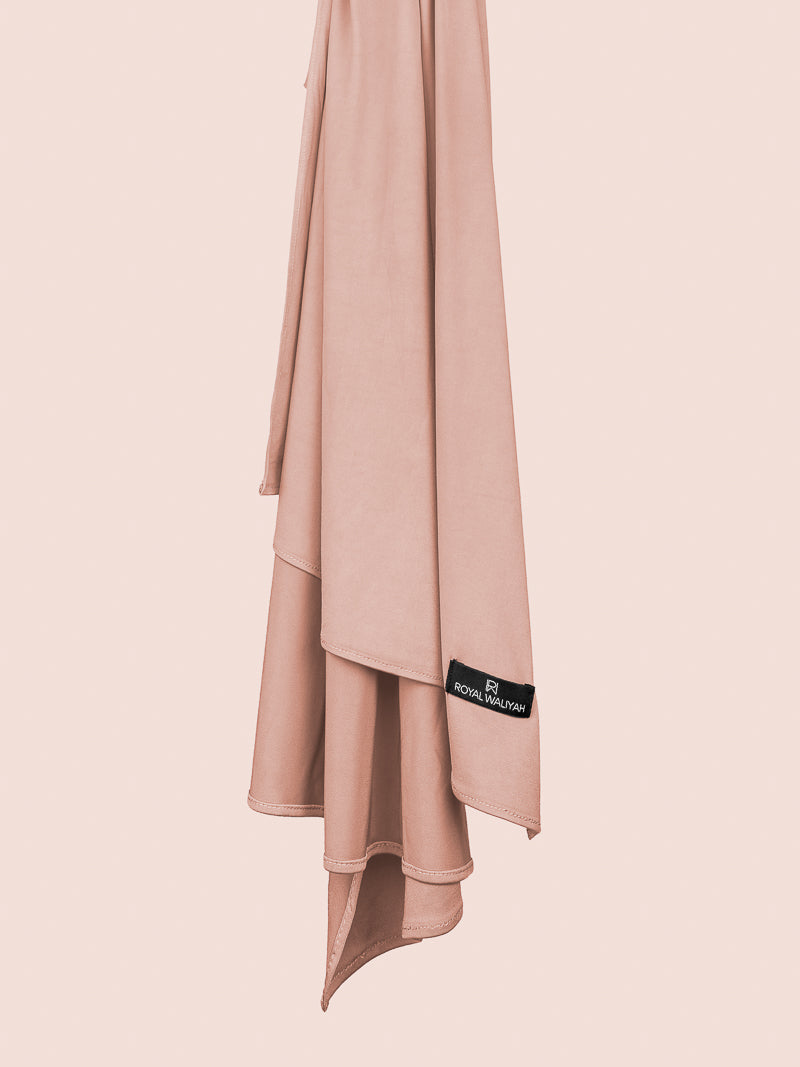 A Premium Satin Jersey Hijab Salmon Pink