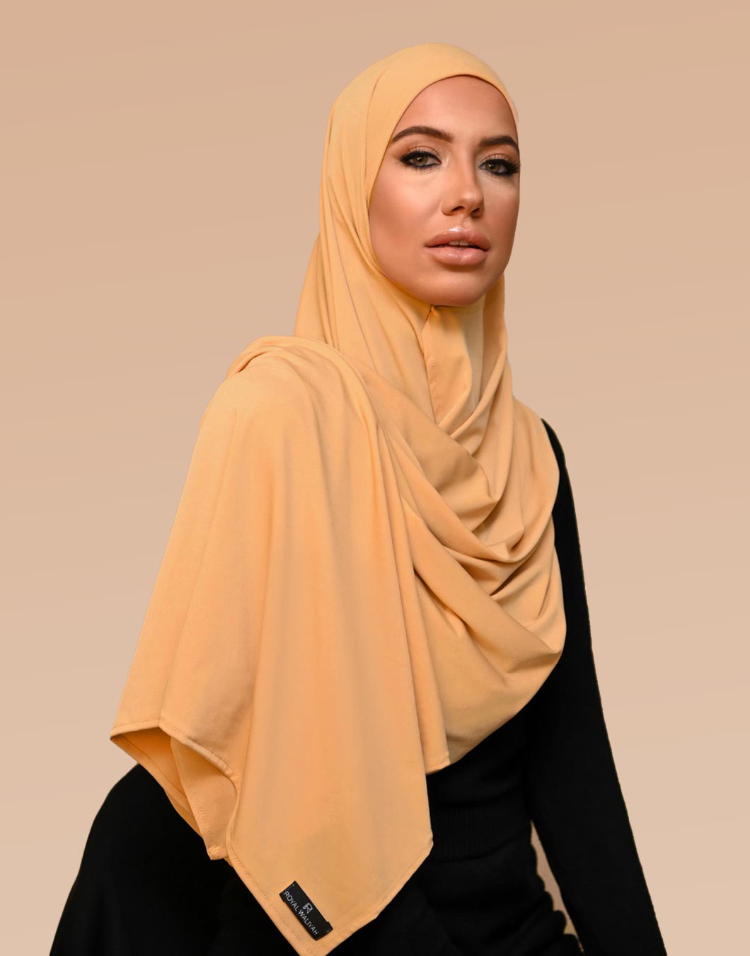 Premium Jersey Hijab Mellow Apricot