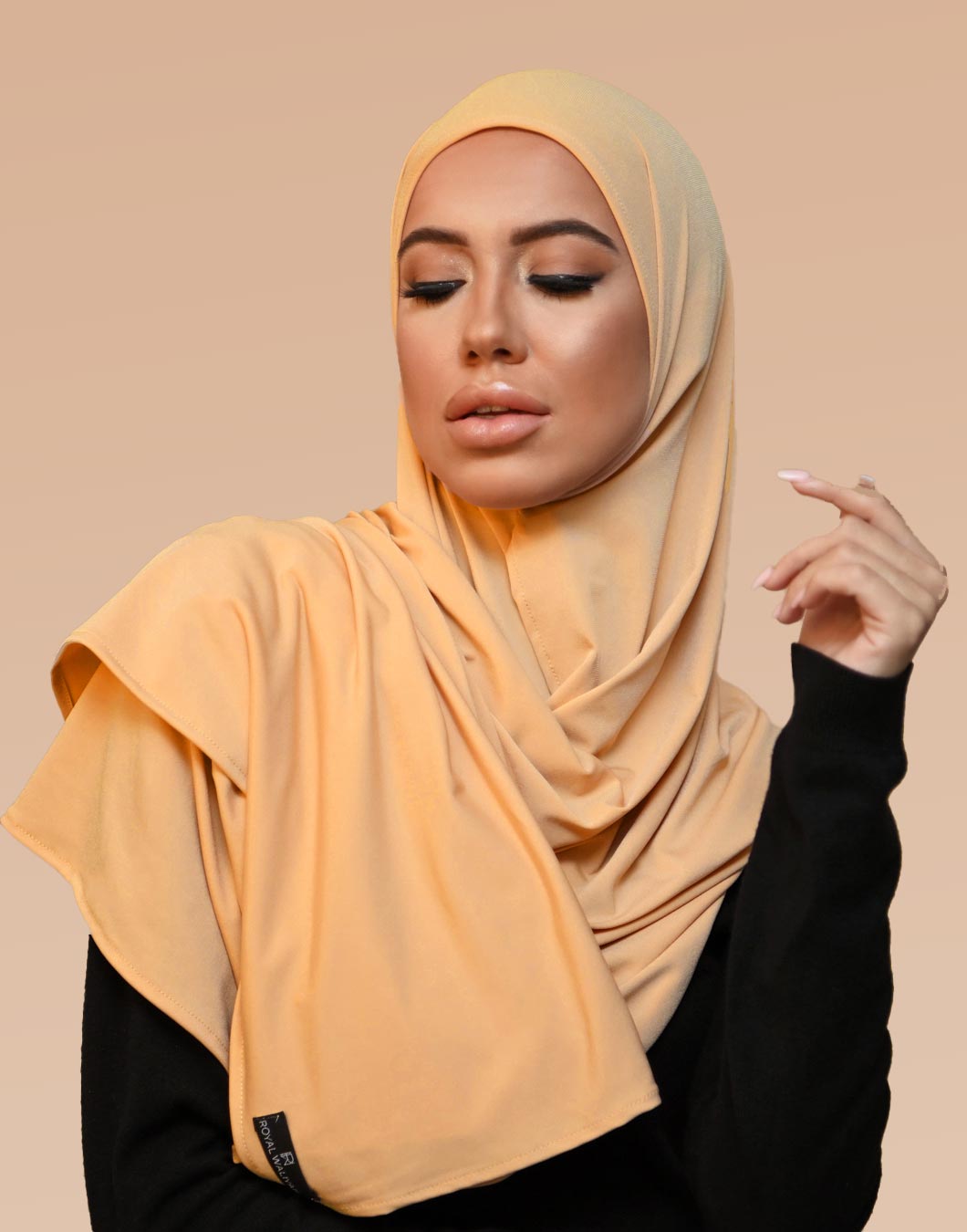 Premium Jersey Hijab Mellow Apricot